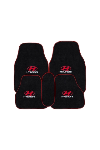 Hyundai Accent Yumurta Kasa Nakış İşlemeli 5 Parça Siyah Araç Oto Halı Paspas 1996-2000