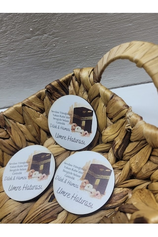 Umre Hediyelik Mdf Magnet Kişiye Özel 20li Çok Renkli