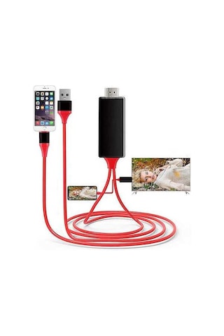 Pazly Yansıtma Ve Ses Kablosu İphone İpad İçin Hdmı Hd Görüntü Aktarımı - Geeroyoo Fv