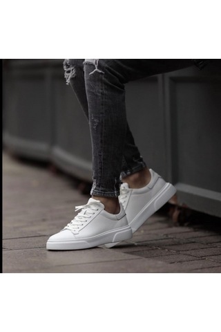 Taşpınar %100 Hakiki Deri Ortopedik Yazlık Hafif Erkek Rahat Günlük Sneaker 38-47 Beyaz