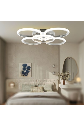 Tt304-4+1-kr-3renk Yuv. Tt Ayd. 3renk Krom Kaplama 5 Li Led Avize Krom