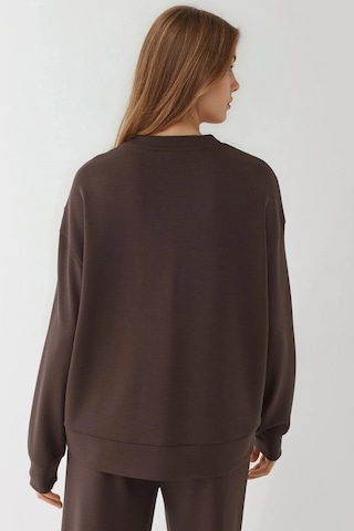 Hiccup Modal Dokunuşlu Basic Sweatshirt Kestane Kahvesi