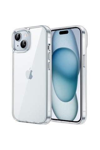 Apple İphone 15 Kılıf Deluxe 2mm Şeffaf Silikon - Şeffaf Şeffaf