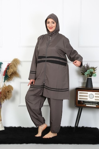 Akbeniz Büyük Beden Tesettür Mayo 7xl-8xl-9xl-10xl Füme 55010-füme Füme