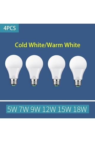 E27 Led Ampul 18w Enerji Tasarruflu Süper Parlak Ampul Lamba Ampulü Beyaz/sıcak Işık Lamba Ampulü 3w Soğuk Beyaz