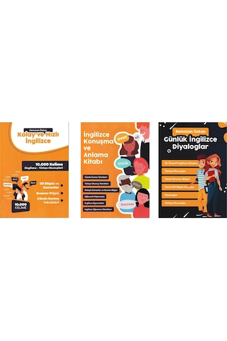 Hızlı Ve Kolay İngilizce Öğrenme Seti - 3 Kitap - Ramazan Özkan
