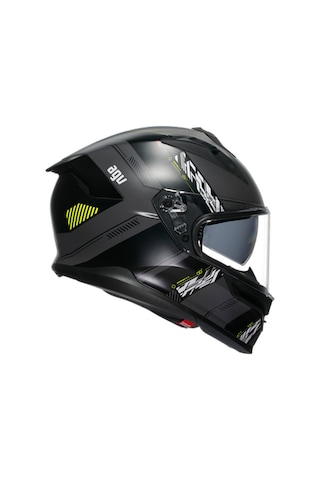 Agv K7 Mplk Kyber Motosiklet Kaskı Mat Gri - Neon Sarı