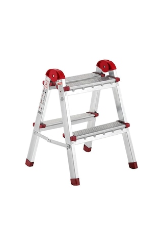 Ayyıldız Çift Çıkışlı Katlanabilir Ev Tipi Merdiven 7+7 Basamak Galvanizli Diğer