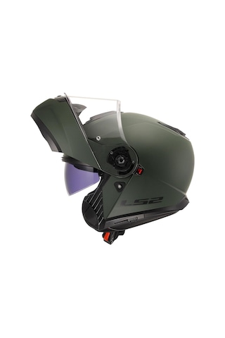 Ls2 Strobe 2 Çene Açılır Motosiklet Kaskı Mat Yeşil