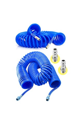 Yüksek Kalite Hava Üfleme Toz Alma 15Mt Spiral Hava Hortumu Ve Ba