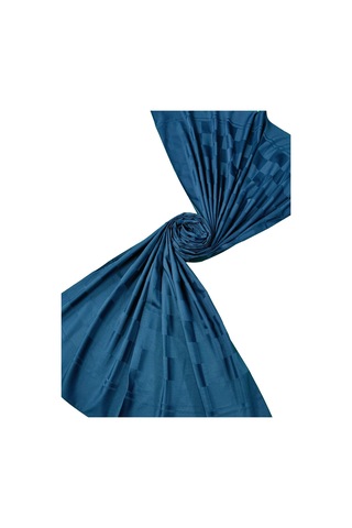 Mim Eşarp Emproyal Silver Jakar Dama Desenli Şal 75x190 Cm Lacivert