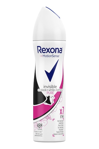 Rexona Invisible On Black+White Clothes Pure Kadın Sprey Deodorant 150 ML