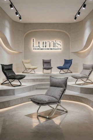 Lumis Garden Prestij Katlanabilir Lounge Koltuğu Çıkarılabilir & Yıkanabilir Kılıf, Modern Metal İskelet Antrasit