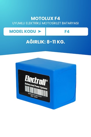 Motolux F4 Batarya Standart Kapasite Lifepo4 48v 18ah