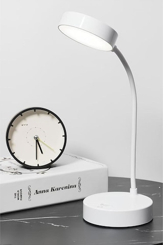 Şarjlı Masa Lambası 3 Farklı Renk Moduna Dokunmatik Geçiş Cata Berlin Beyaz Dimmerli Işığı Ayarlanabilir
