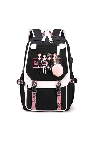 Aurora Öğrenci Okululçantısı Büyük Kapasiteli Seyahatçantası Siyah Ve Pembe Siyah - Pembe