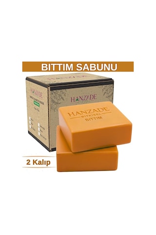 Hanzade Bitkisel Bıttım Sabunu 2 Kalıp El Yapımı Doğal Geleneksel Hatay Sabunu Kendi Kutusunda