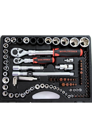 Worldforce S-ultra 114 Parça Profesyonel Lokma Takımı 1/4".1/2"