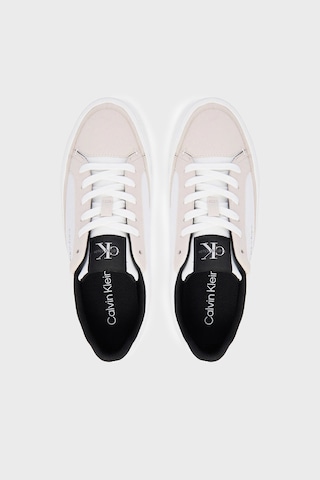 Calvin Klein Logolu Sneaker Ayakkabı Hw0hw0308601w Bayan Ayakkabı Hw0hw03086 01w Beyaz-siyah