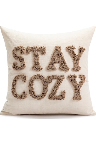 Mufunye Noel Temalı Dekoratif Yastık Kılıfı - Ins Tarzı Dikişli, 45x45 Cm, Koltuk/araba/ev İçin, Staycozy Dolgu Yok