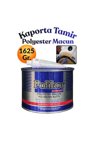 Süper Soft Polyester Macun 1625 Gr Çelik Macun Oto Araba Kaporta Tamir Dolgu Ve Yoklama Macunu Ahşap Metal Fiber Uyumlu Kolay Zımparalanan Sertleştiricili Süper Soft Polyester Macun 1625 Gr Çelik Macun Oto Araba Kaporta Tamir Dolgu Ve Yoklama Macunu Ahşap Metal Fiber Uyumlu Kolay Zımparalanan Sertleştiricili