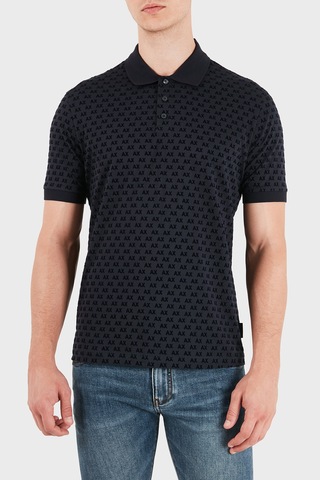 Armani Exchange % 100 Pamuk Regular Fit Düğme Polo Erkek Polo Xm002905 Af10356 Ub101 Lacivert