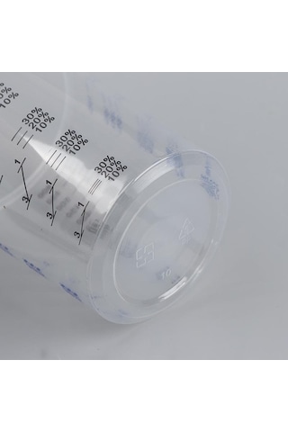 Pazly Tek Kullanımlık Şeffaf Pp Boya Karıştırma Kabı 600ml 50 Adet Şeffaf