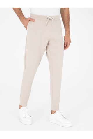Cacharel Bej Jogger Fit Paçası Lastikli Pamuk Karışımlı Eşofman Altı