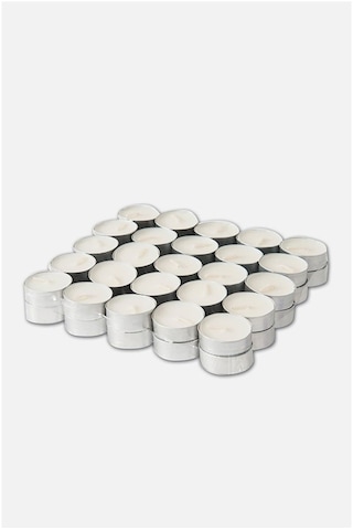 Tealight Mum - Beyaz 50'li