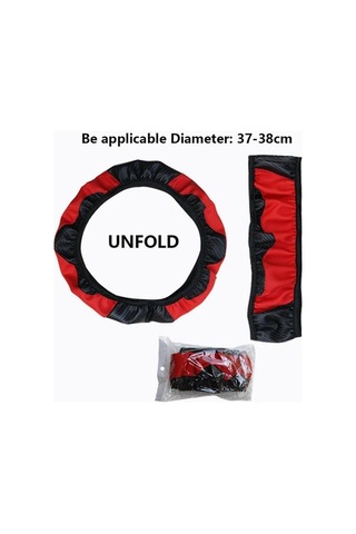 Novahub Yüksek Kaliteli Siyah Karbon Fiber Otomatik Direksiyon Kılıfı - Nefes Alabilir, Kaymaz Koruyucu Araba Aksesuarı Siyah