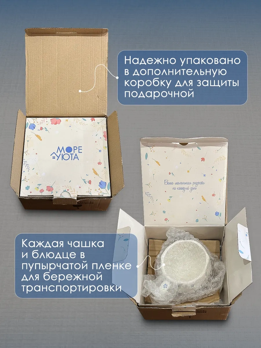 More Uuta Çay Takımı, Bulut Desenli Fincan Ve Tabak 248480265 Açık Mavi