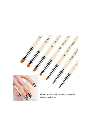 Hfambition 7 Parça Uv Jel Tırnak Fırçası Seti - Profesyonel Tırnak Sanatı Ve Ev Kullanıma Uygun