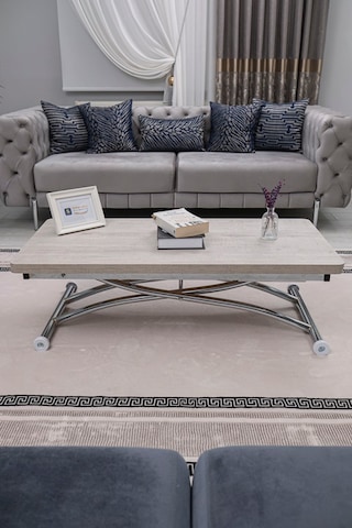 Juppo Üst Tabla Mdf Lizbon Oval Köşe Alt Krom Dışa K