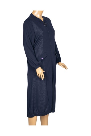 Elele Kadın Azel Büyük Beden Krep Yan Cepli Spor Lacivert Kap Ceket Lacivert