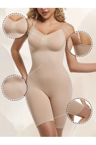 Mistirik Larix Model Extra Toparlayıcı Extra Sıkılaştırıcı Tam Boy Tulum Korse Ten Renk Ten