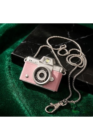 Mini Dijital Kamera Boy 3,5 4,5 Cm Yüksek Çözünürlüklü 1280 720 Hd Ekranlı Pembe