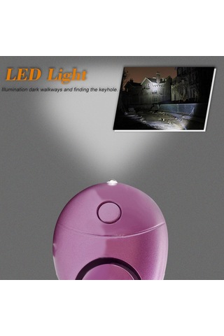 Padalink Zq-034 Mor Kişisel Acil Alarm: 120-130db Ses + Aydınlatma Özelliği, Abs Malzeme, 3xlr44 Pil Dahil