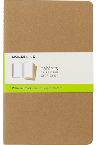 Moleskine Çizgisiz Cahier Not Defteri 3 Lü Set L Boy Kraft Kahve