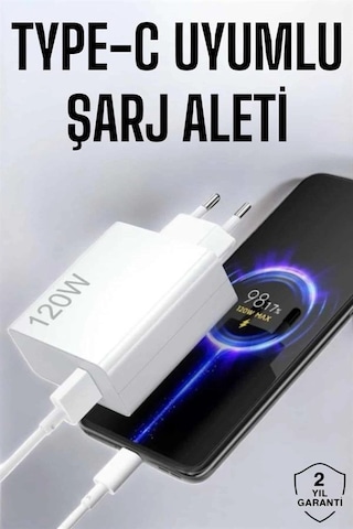 Typec 120w Şarj Aleti Hızlı Şarj Turbo Yeni Nesil
