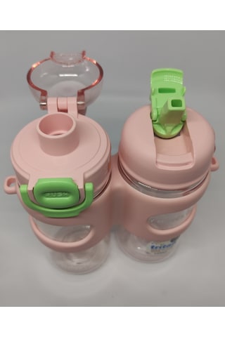 Shotay Çift Gözlü 900ml Tritan Matara Pembe Pembe