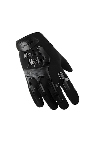 Single Sword Mechanix Tam Parmak Taktik Eldiven, Darbe Emici İş Eldiveni, Dokunmatik Özellikli Motosiklet&spor Eldiveni, Unisex Xl-siyah