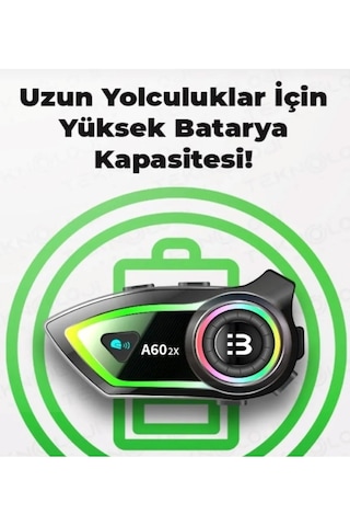 İntercoom A602x Motosiklet Bluetooth 5.3 Kask