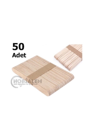 50 Adet. Dil Çubuğu. Ahşap Dondurma Çubuğu. Geniş Doktor Çubuğu. N11.3149