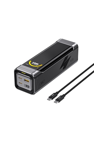 Aohi The Black Warrior 25.200 Mah 170w Pd3.0 Powerbank, Akıllı Dijital Göstergelitaşınabilir Hızlı Şarj Cihazı, Siyah