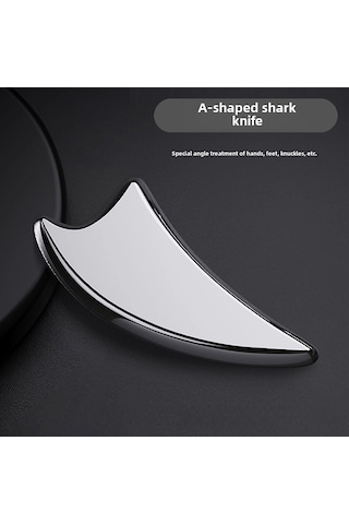 Springsun Stainless Steel A Tipi Köpekbalığı Bıçağı İle Kas Gerginliği Serbest Bırakma, Fasya Serbest Bırakma, Toplumcu Kas Bakımı 5'li Set Kumaş Çanta İle Diğer