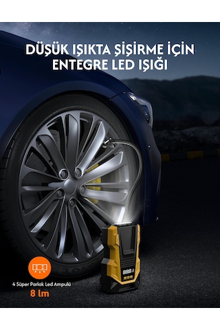 3666 Çantalı Priz Ve Çakmaklık Uyumlu 120w Araç Kompresörü