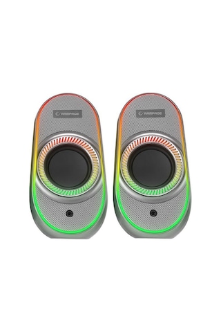 Rampage Rms-x3 2.0 6w Bluetooth Beyaz Multimedia Rgb Işıklı Gaming Usb Speaker