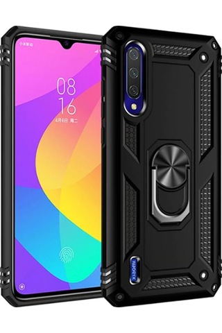 Xiaomi Mi A3 Kılıf Zore Vega Kapak Siyah