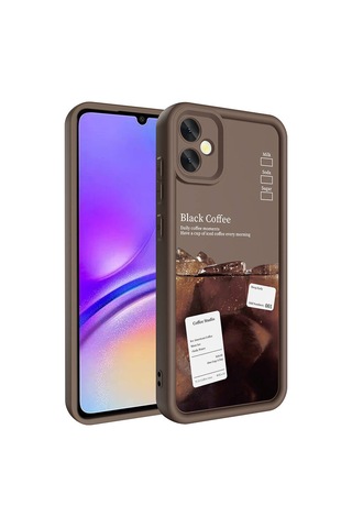 Galaxy A05 Kılıf Kamera Korumalı Baskılı Arka Yüzey Zore Klas Kapak Beyaz