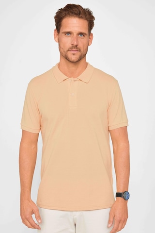 Tudors Erkek Slim Fit Dar Kesim Pamuklu Yumuşak Dokulu Serin Tutan Kumaş Düz Pike Polo Yaka Tişört-30769 Bej